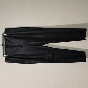 Anne Taylor Loft size 14 black soft lined imitation leather pants